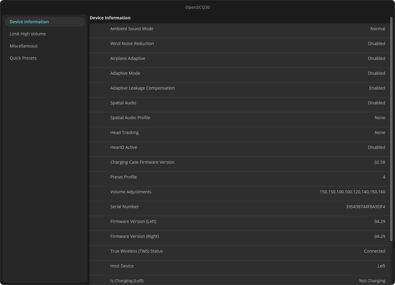 OpenSCQ30 demo