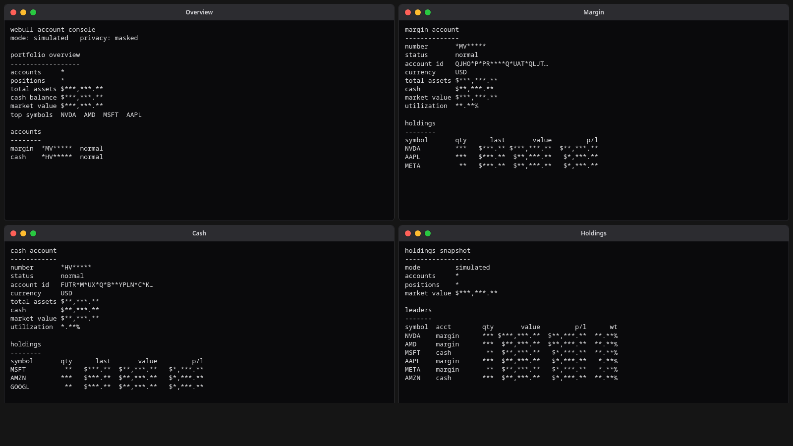 Webull-SDK demo